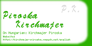 piroska kirchmajer business card